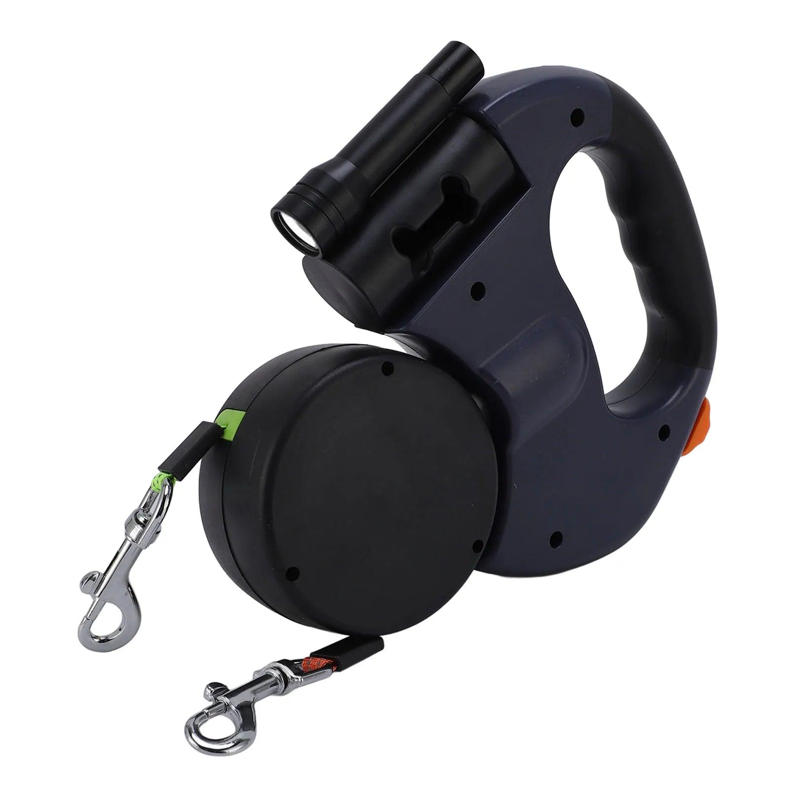 Automatic Retractable Dog Leash Built in LED Light Stretch Resistant Comfortable Grip Pet Traction Leash for Medium Small Dogs - TailTrove™