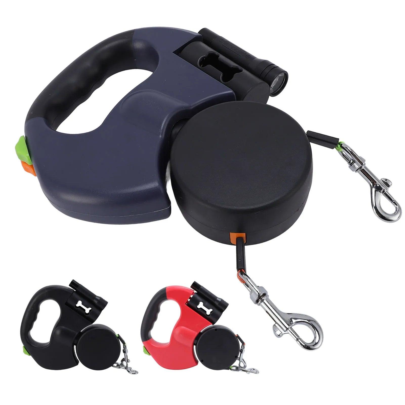 Automatic Retractable Dog Leash Built in LED Light Stretch Resistant Comfortable Grip Pet Traction Leash for Medium Small Dogs - TailTrove™