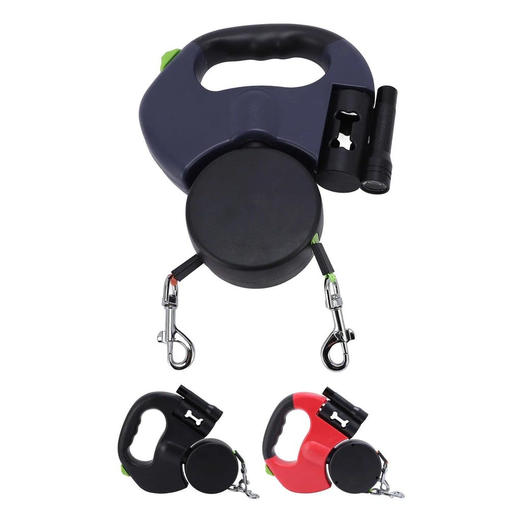 Automatic Retractable Dog Leash Built in LED Light Stretch Resistant Comfortable Grip Pet Traction Leash for Medium Small Dogs - TailTrove™