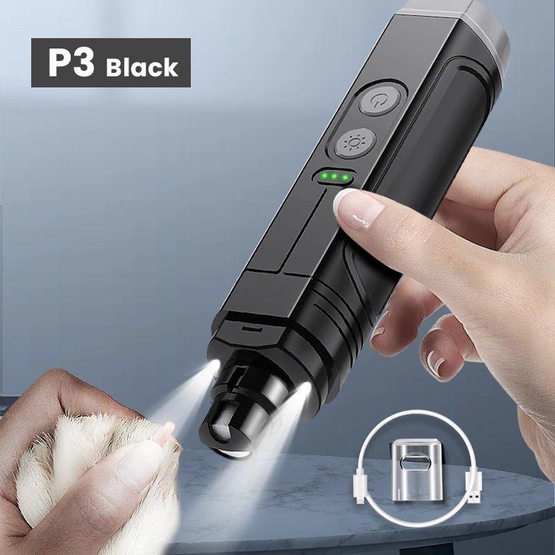 ROJECO P3 Pro Pet Nail Grinder with Dual LED Light – Safe, Quiet & Rechargeable - TailTrove™