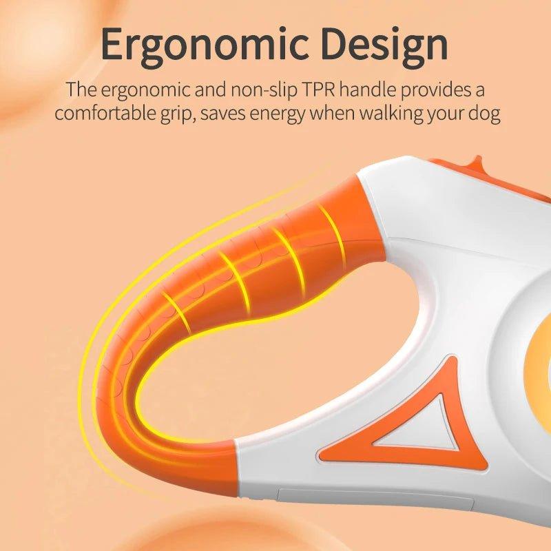 ROJECO Retractable Dog Leash with LED Light – 5M Tangle - Free Lead for Night Walks - TailTrove™