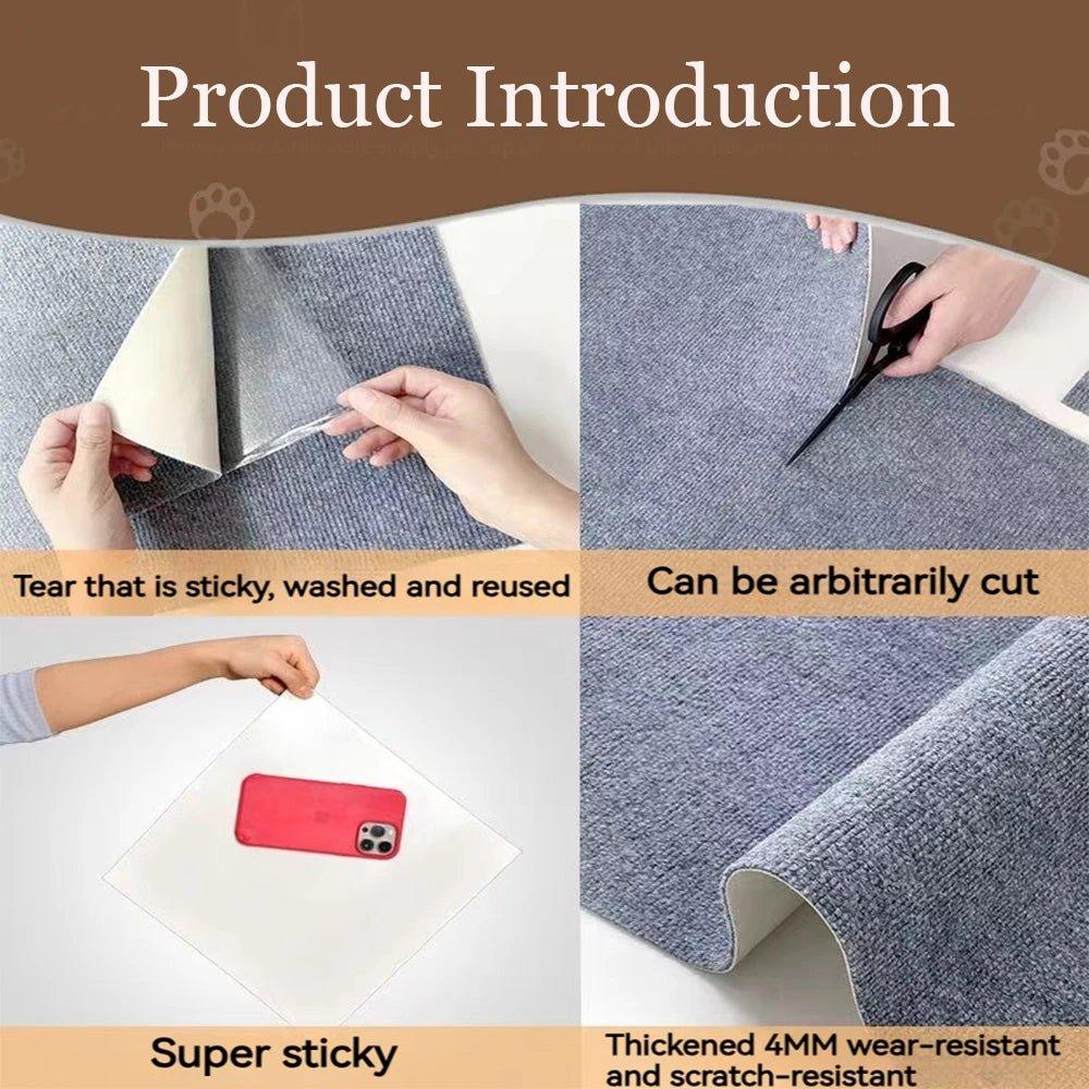 Self - Adhesive Cat Scratch Mat – Cut to Fit & Protect Your Home - TailTrove™