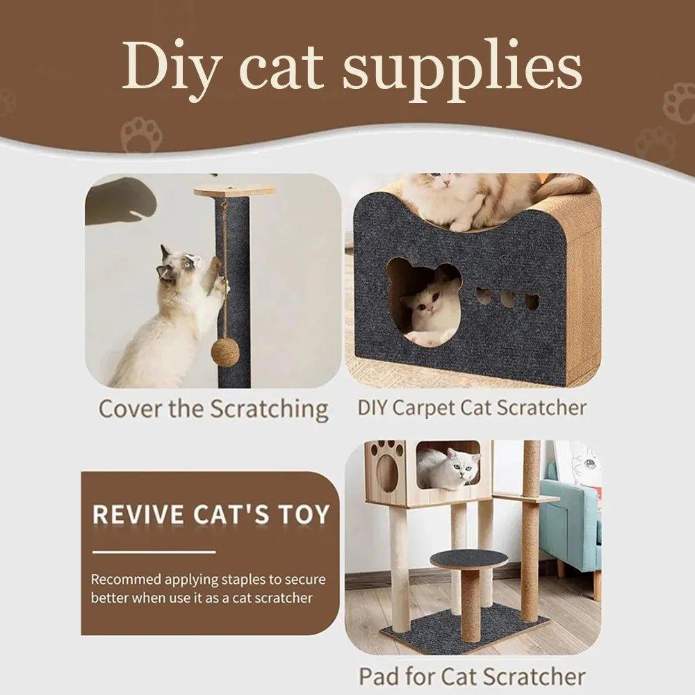 Self - Adhesive Cat Scratch Mat – Cut to Fit & Protect Your Home - TailTrove™